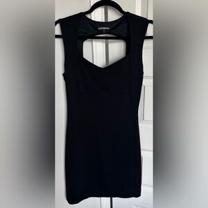 Express Black Strapless Dress